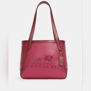✨️💜 Coach Tote 27 Bag - Bright Violet Colorblock With Horse And Carriage ✨️💜
